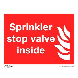Safe Conditions Safety Sign - Sprinkler Stop Valve - Rigid Plastic