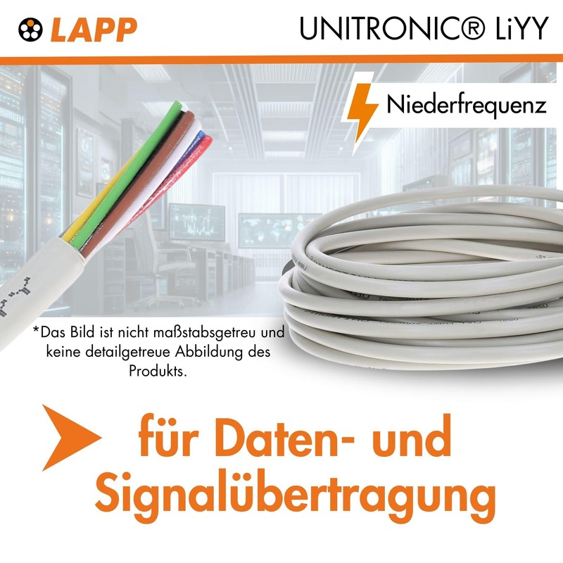 10 m Lapp 1030202 LiYY PVC Control Cable 4 x