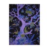 Tree of Life Tab Top Curtain-Drape-Door Panel-Black/Purple