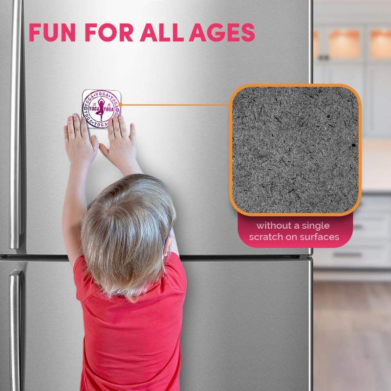 1 x Square MDF Magnets - Purple Yoga Meditation 4193