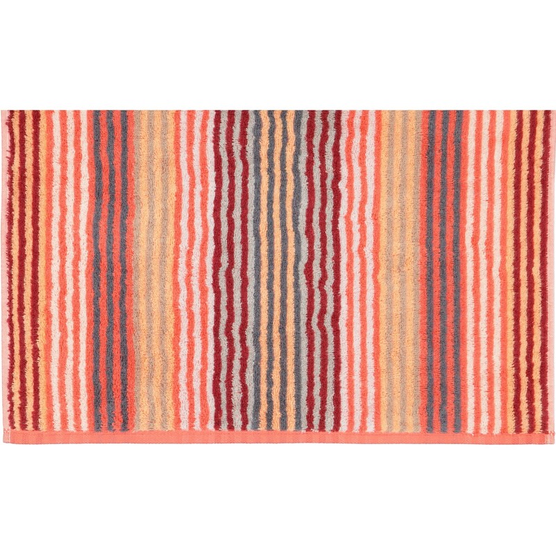 Cawö bath towel Unique Streifen orange size 70x140 cm