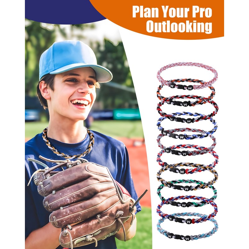 Willtok Premium Sport Baseball Necklaces for Outfit/Sport field, Classic Design