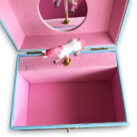 BinkeGG Play [ Twinkle Twinkle Little Star ] (60 Tunes Option) Children Jewelry Box Unicorn Jewelry Music Box for Girls Jewelry Storage Box with Sankyo Musical Movement