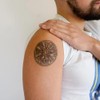 Vegvisir Sign Tattoo - Vegvisir Temporary Tattoo Norse Runic Viking