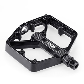 ANSJS Fahrradpedale, Aluminium Mountainbike Pedale, flache Fahrradpedale, 9/16 Zoll Pedale, schwarze MTB-Pedale, Metall-Fahrradpedale (B632)