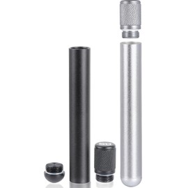 SafeDelux Premium Metal Airtight Tube – King Size Paper Storage Container, Waterproof Pocket Case, Travel Organizer & Airtight Aluminum Storage Solution (Black&Silver)