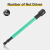 HARFINGTON Nut Driver Drill Bit 3/8 Inch Socket 1/4" Hex