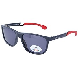 Montana Eyewear SP315 Polarised Sports Sunglasses Matte Plastic with Rubberised Temples in Dark Blue, darkblue