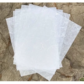 50 Sheets A4 Natural Fiber Mulberry Tree Mulberry Paper Sheets Art Tissue Washi Paper Design Craft Art Origami Suppliers Card Making DIY Crafts. (White Color)