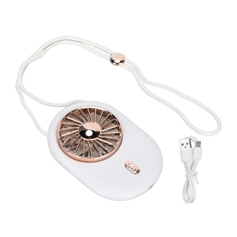 Neck Fan USB Rechargeable Battery 3 Speed Portable Handheld Vertical