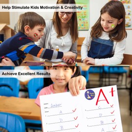 2000 Pcs Cartoon Motivational Stickers, 4 Rolls Kids Reward Stickers Bulk, Round Animal Stickers for Teachers Elementary, Classroom Supplies for Toddlers Children Students, Positive Words Stickers