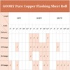 GOORY Copper Flashing 26 Gauge - 8in x 10ft 0.016"(0.41mm)