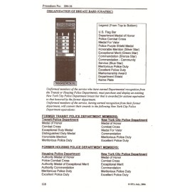 New York/New Jersey Police Leather Backer holds Shield/Nameplate/2-Citations