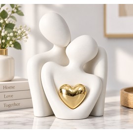 Romantic Couple Embrace Statue for Home Decor – Loving Figure Ornament for Bedroom Display and Valentine’s Day Gifts 