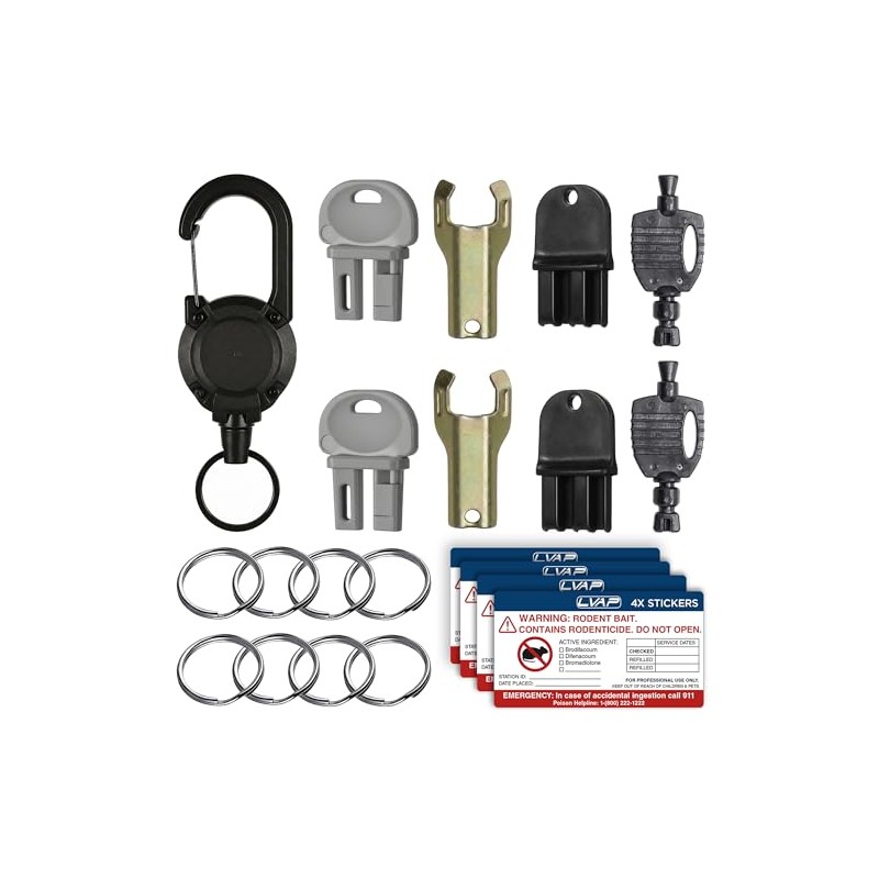 8 Pack Rodent Bait Station Keys for Protecta LP, EVO