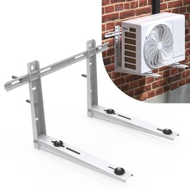 Memrita Mini Split Wall Mounting Bracket with Cross Bar,Outdoor Air Conditioner Bracket for Ductless Heat Pumps & HVAC Systems,AC Condenser Bracket Universal for 9,000-36,000 BTU,Support up to 440 lbs
