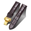 BINLUN Alligator Leather Watch Band for Men Crocodile Grain Leather