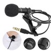 Mini Lapel Mic Clip On Lavalier Microphone 3.5mm for Phones