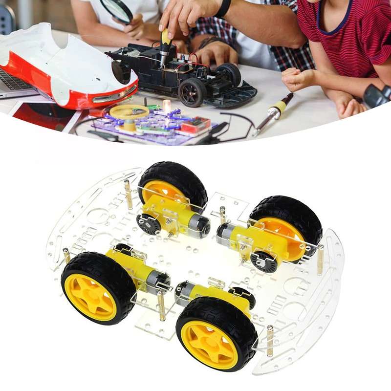 Smart Robot Car Kit Acrylic Double 4WD DIY Smart Robot