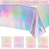 AIMALL 10 PCS Iridescent Party Tablecloth, 108x54 Inch Disposable Plastic