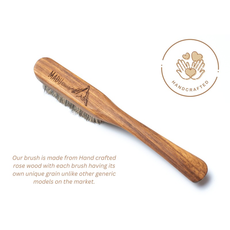 Madu Climb - Premium Boars Hair Rosewood Rock Climbing Brush