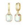 MESOVOR Crystal Earrings Hanging Gold Hoop Earrings, 14 Carat Gold-Plated
