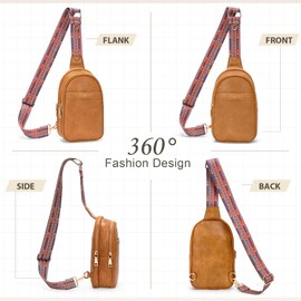 APHISON Sling Bag for Women Fanny Pack Crossbody Bags Trendy Small Backpack Chest Bags Travel Purse With Guitar Strap