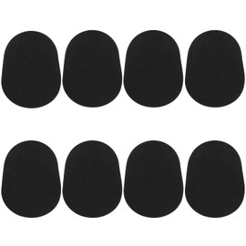 INSPUTOL 8 Pieces Mouthpiece Pads for Alto Tenor Saxophone and Clarinet Mouthpieces Oval Rubber Mouthpiece Patches Pads Black