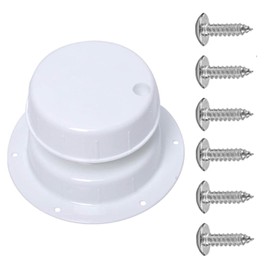 LALOCAPEYO RV Roof Ventilation Cover Ventilation Duct Ventilation Hole Cover Set With Screws for Easy Installation RV Sewer Ventilation Cover Set Suitable for 1 to 2 3/8 Iinch Pipes Trailers (white)