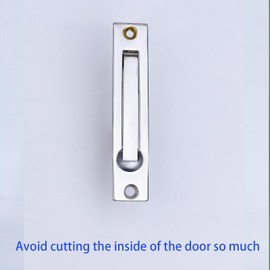 Dontay Pocket Door Edge Pull, Professional Stainless Steel 304, 4" Hidden Door Handle, Flush Mount Pocket Door Hardware for Pocket Sliding Door, Spring Loaded (1, Polished Chrome)