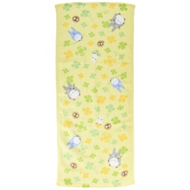 Marushin 0590222500 Face Towel, Ghibli My Neighbor Totoro, Approx. 13.4 x 31.5 inches (34 x 80 cm), Clover and Totoro, Imabari, 100% Cotton
