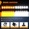 Nilight 12LED Traffic Advisor Strobe Light Bar Amber White Emergency