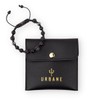 Urbane Jewelry Men’s Bracelet with Leather Pouch – Black Onyx