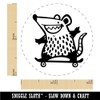 Awesome Opossum on Skateboard Cool Sport Rubber Stamp for Stamping