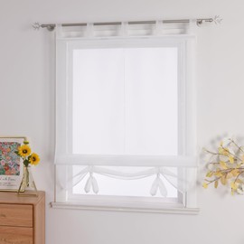 Thinkbay roman blind tab-top curtains, with 7 colours and 5 sizes