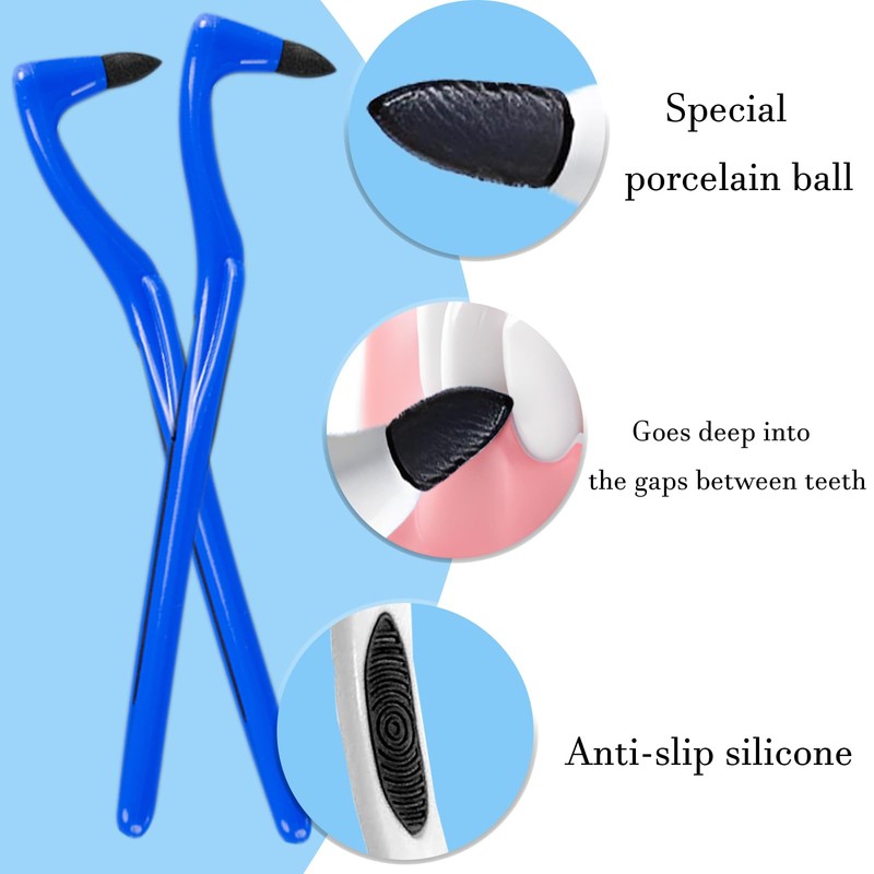 SMILEHEVEN 3Pcs Teeth Stain Remover,Tooth Stain Eraser,Tartar Eraser Polisher,Dental Plaque