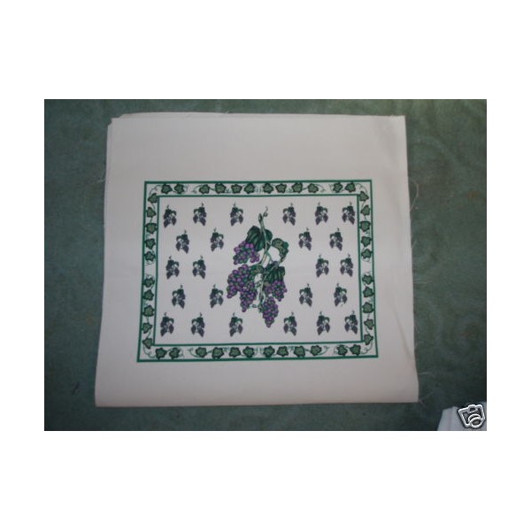 Fabric Tote bag panel - GRAPES - 18"x36"