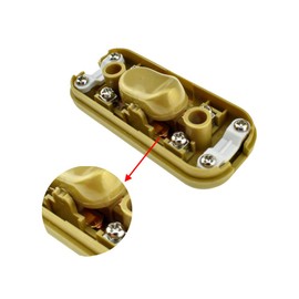HAHIYO 6A 250V Inline Cord Switch Rocker Button Double Pole Feed-Through Control Switch Compact Wiring Design Easy Install Multi-Function 2 PCS for Kitchen Lights Bedroom Table Lamp Light Gauge Wire