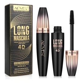 Máscara De Pestañas Aliver 4d Long Volume | Volumen Negro