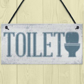 RED OCEAN Shabby Chic Hanging Plaque Toilet Bathroom WC The Loo Door Wall Plaque Sign Decor