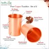 HealthAndYoga™ qCup Pure Copper Tumblers for Drinking - Ayurvedic Health