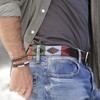 PELPE Argentine Leather Belt with Matching Cord and Leather Wristband