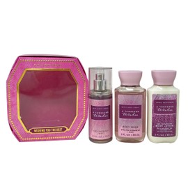 Bath and Body Work A Thousand Wishes - Wishing You The Best Mini Gift Box Trio Set - Fragrance Mist, Body Wash and Body Lotion - Travel Size