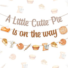 Little Cutie Pie Is on the Way Banner Set Cutie Pie Theme Baby Shower Garand Little Cutie Pie Is on the Way Baby Shower Decoration Fall Harvest Pumpkin Cutie Pie Decorations for Boys Girls Baby Shower