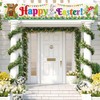 TUPARKA Large Happy Easter Banner Fabric Easter Yard Sign for