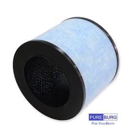 PUREBURG Replacement Filter Compatible with Instant AP100 Air Purifier, Part Number F100.2 Pack 3 Stage Filtration H13 True HEPA High Efficiency