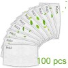 TK FASHION MASK 100 Pack PM2.5 Filters Activated White 5
