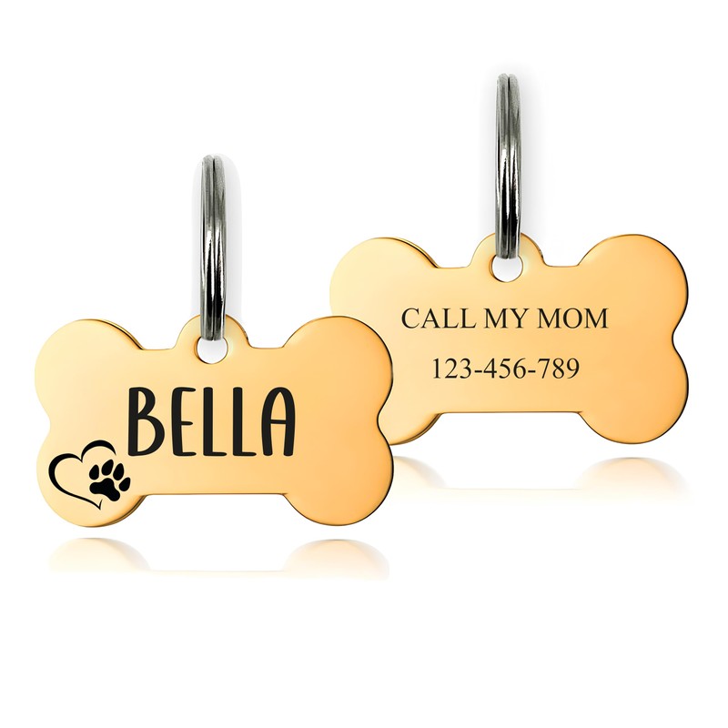 Custom Stainless Steel Dog Tag – Bone Shape Pet ID