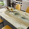 YENHOME 30"X118" Gold Countertop Contact Paper Marble Wallpaper Peel and
