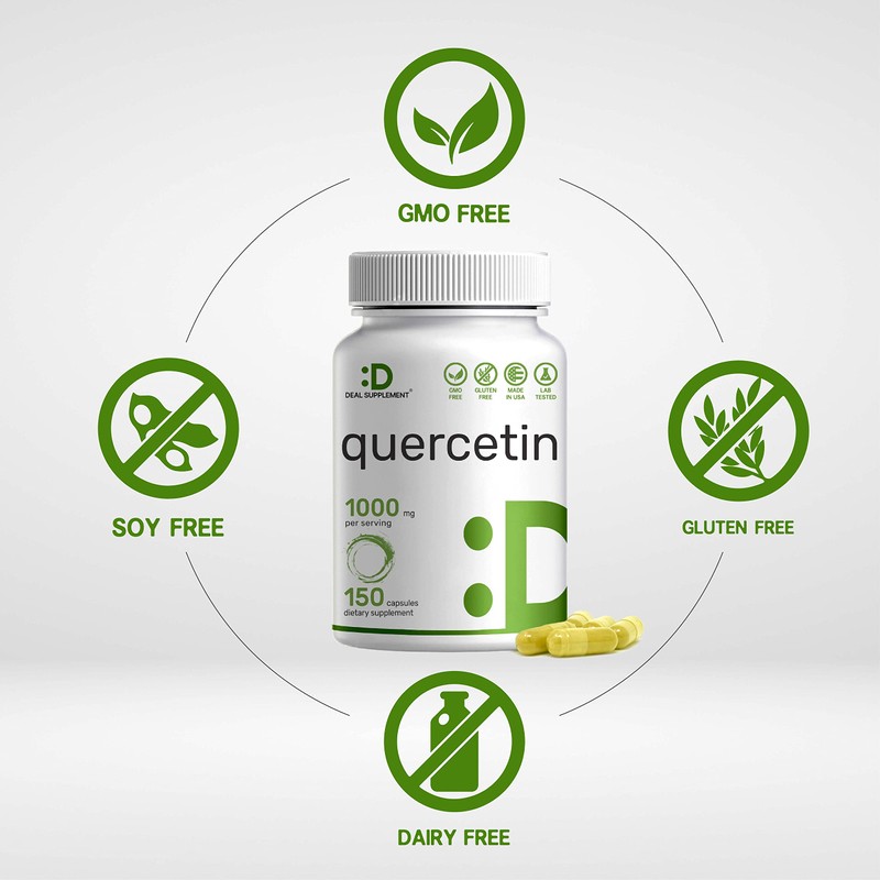 Quercetin 1000mg Per Serving (2 Pack) | 300 Capsules, High